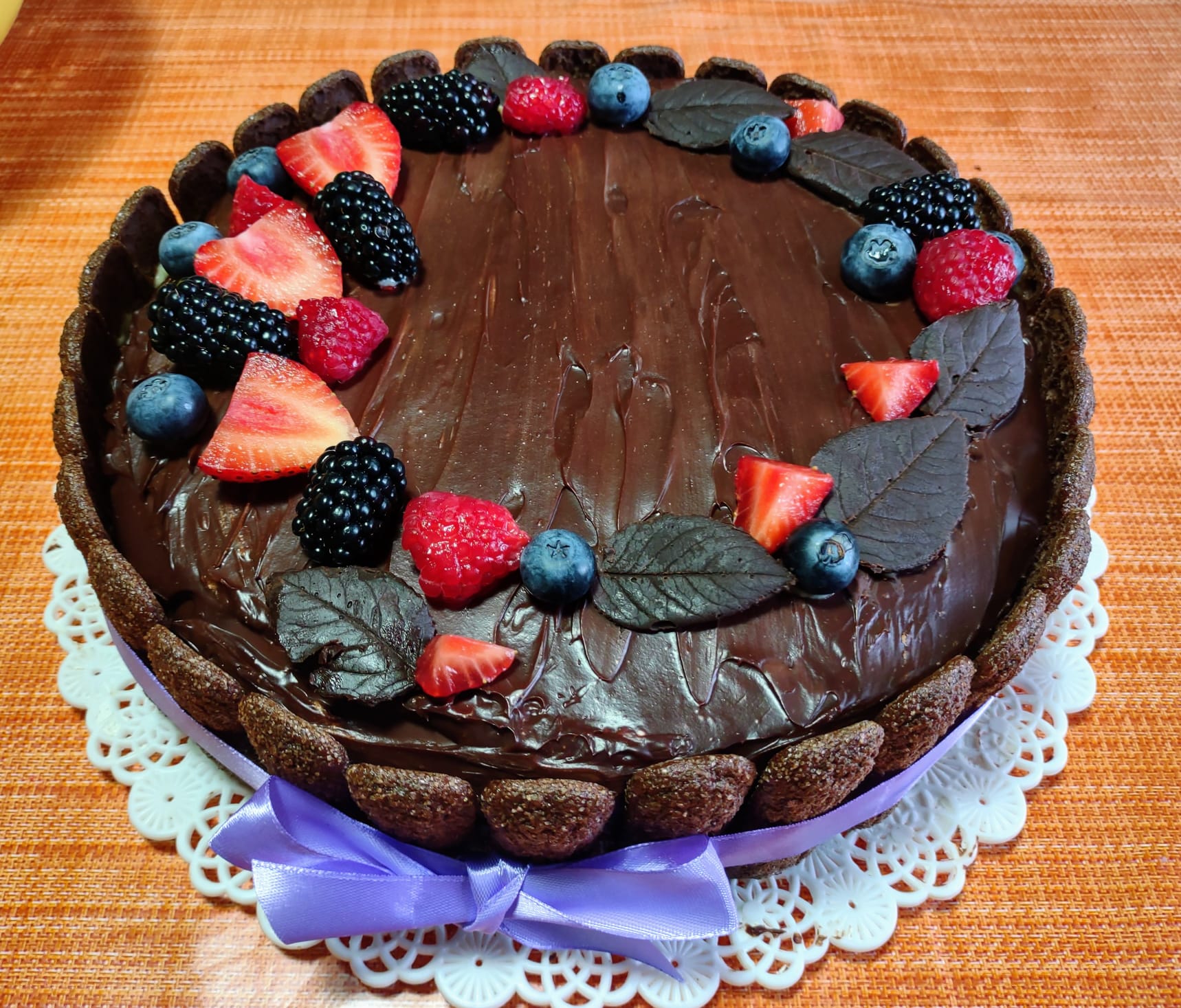 Torta al cioccolato e caffè