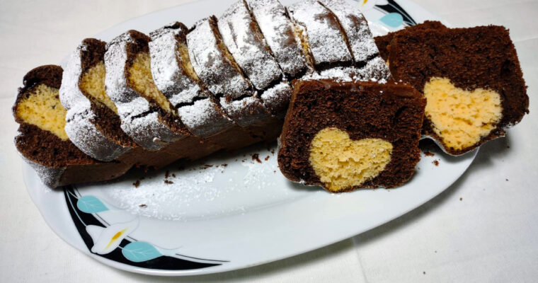 Plumcake con sorpresa a cuore