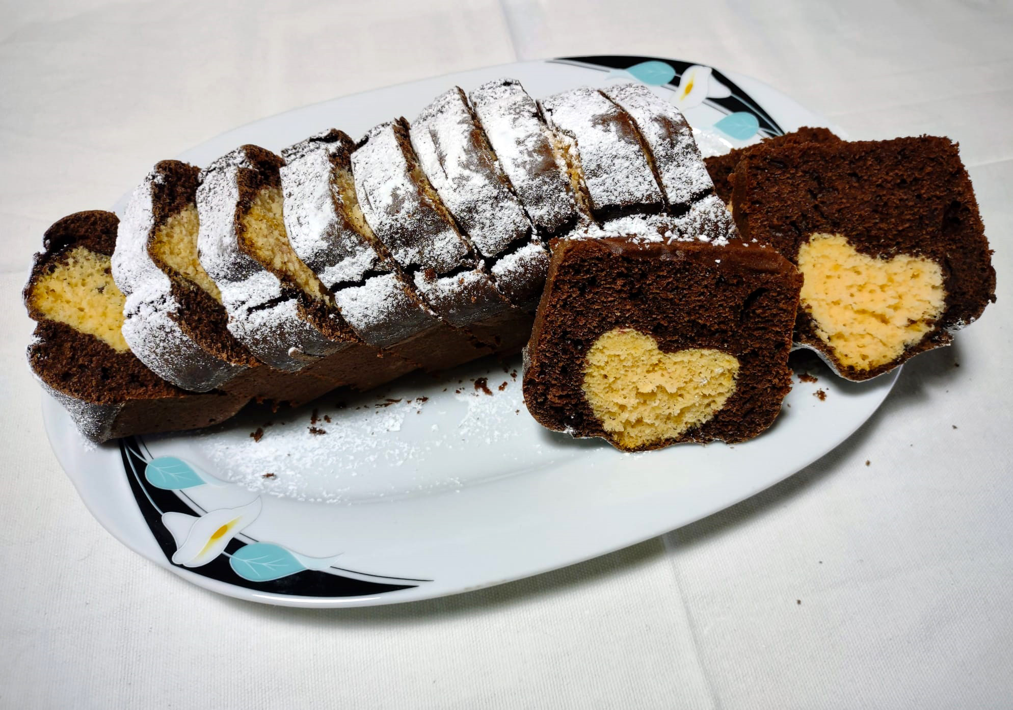 Plumcake con sorpresa a cuore